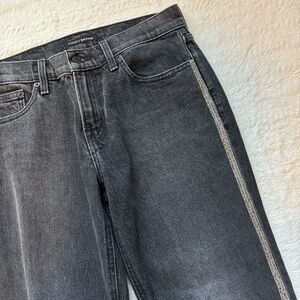Lucky Brand Women’s Black Denim Jeans with rhinestones down the sides!